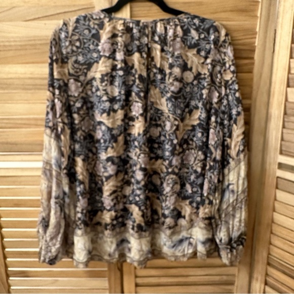 Spell & The Gypsy Balloon Sleeve Oasis Blouse In Nightshade - Picture 5 of 5